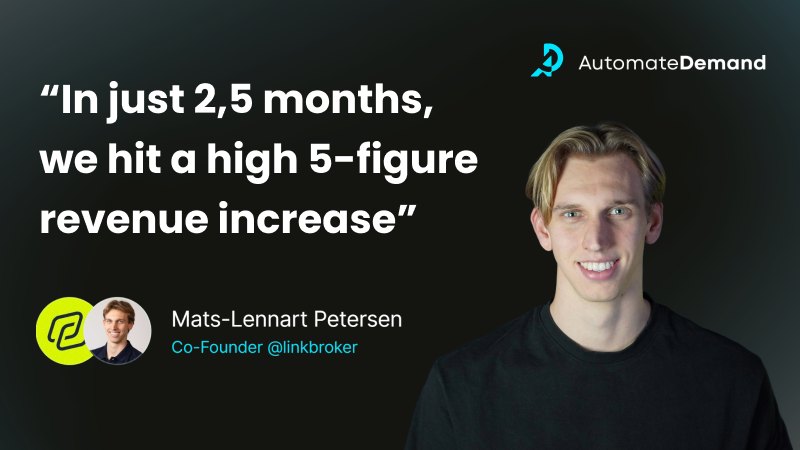 Mats-Lennart Petersen, Co-Founder von linkbroker